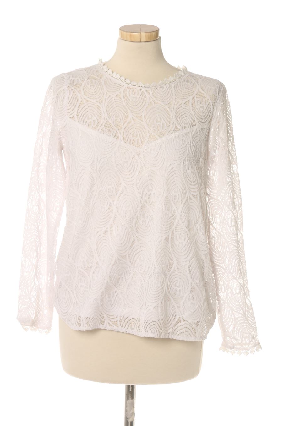 Blusa de manga larga de kilky de la talla M, de color blanco