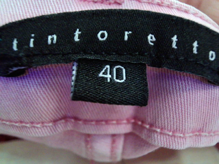 Vaqueros de Tintoretto de la talla 40, de color rosa de ropa vaquera