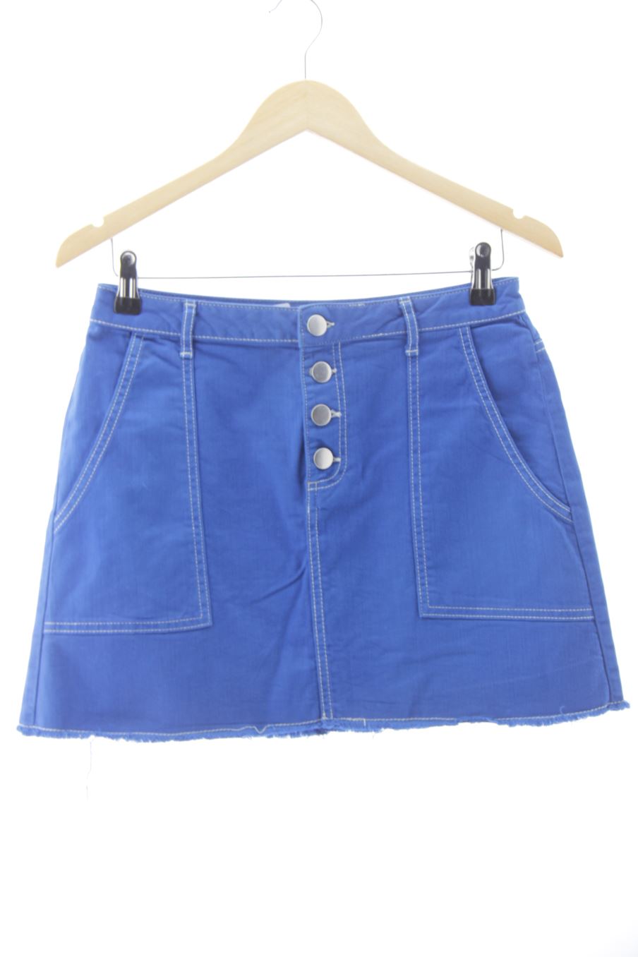 Falda de Bershka de la talla 38, de color azul de ropa vaquera