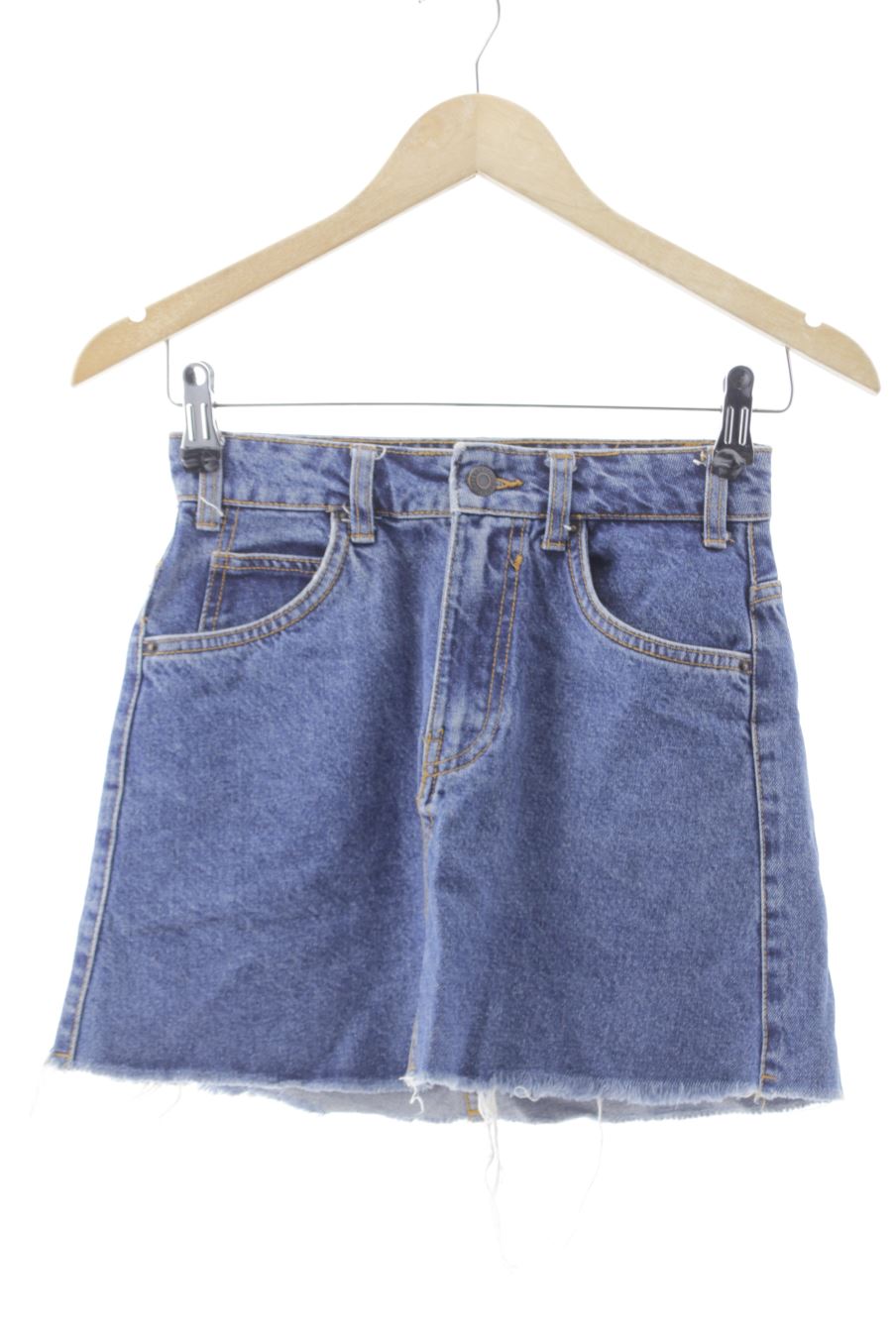 Jupe Bershka de la taille 32, de couleur bleu de denim