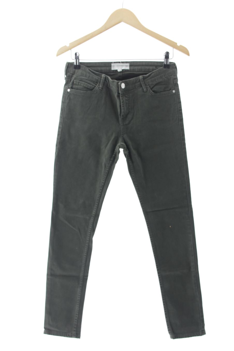 Pantalón de Mango de la talla 36, de color verde de ropa vaquera