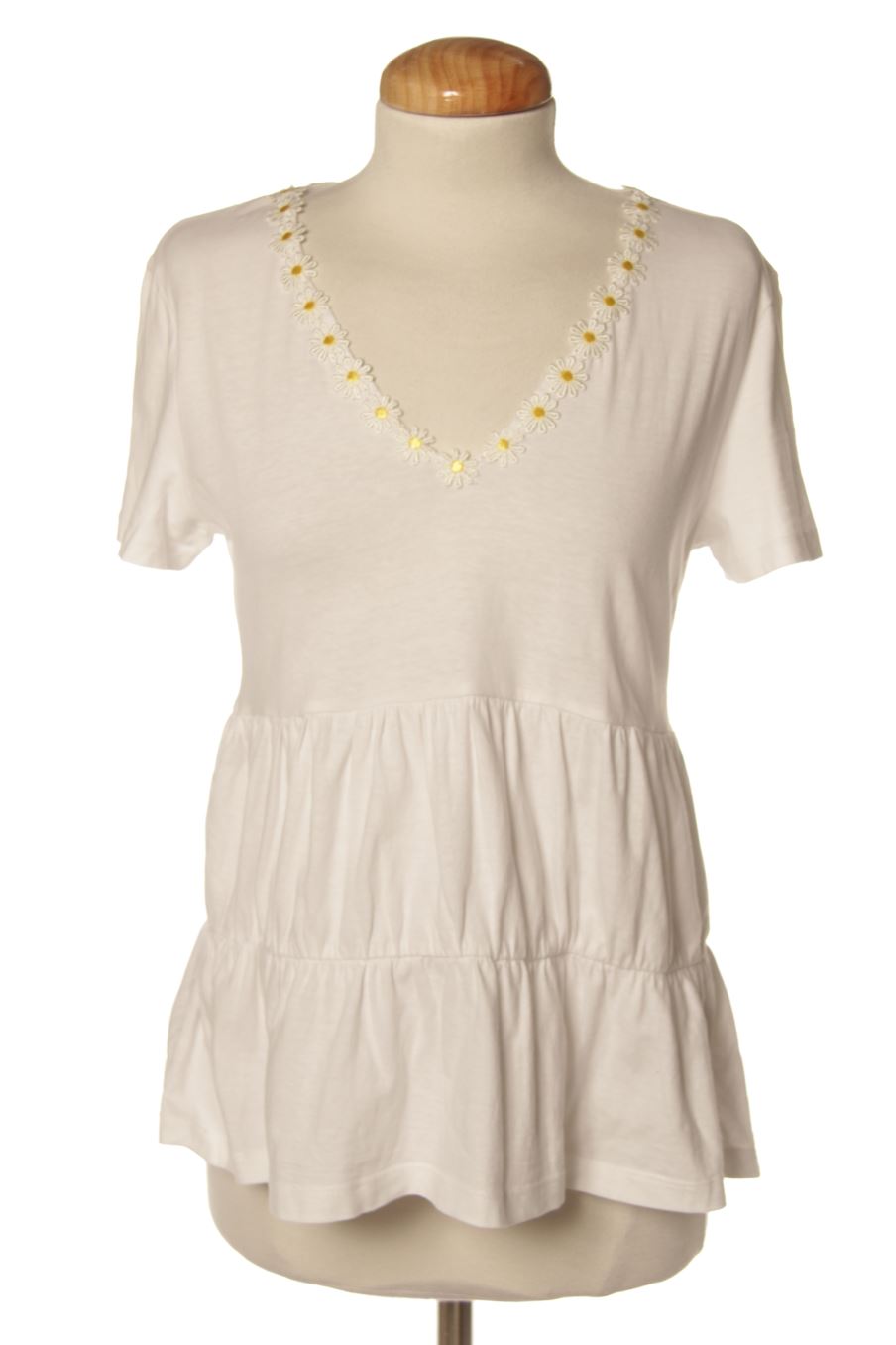 Camiseta de Zara de la talla S, de color blanco