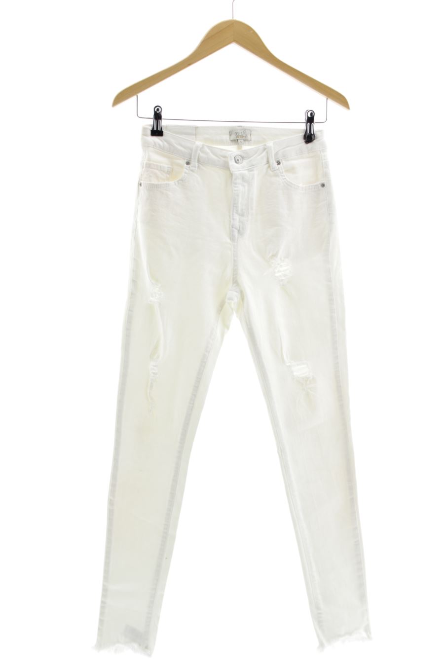 Jeans Belle & rebel de la taille S, de couleur blanc de denim