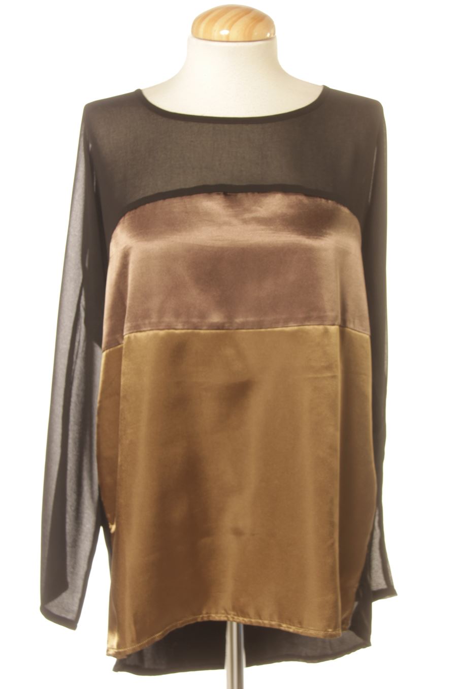 Blouse à manches longues soyaconcept de la taille M, de couleur doré