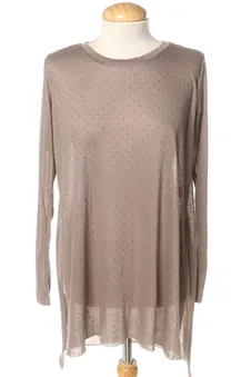 Blusa de manga larga Única Erre de raso, foto 1 de 2