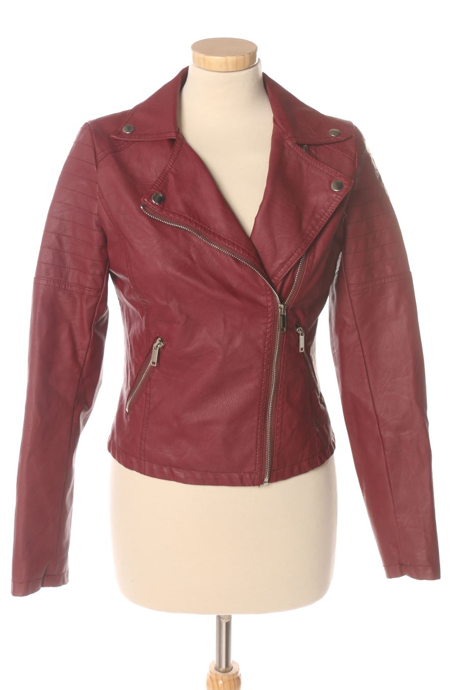 Blouson Boohoo de la taille M, de couleur rouge de synthétique