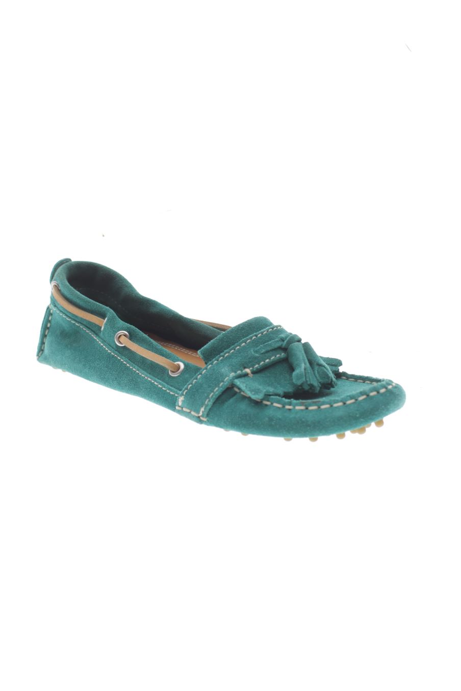 Zapatos planos de Massimo Dutti de la talla 37, de color verde de