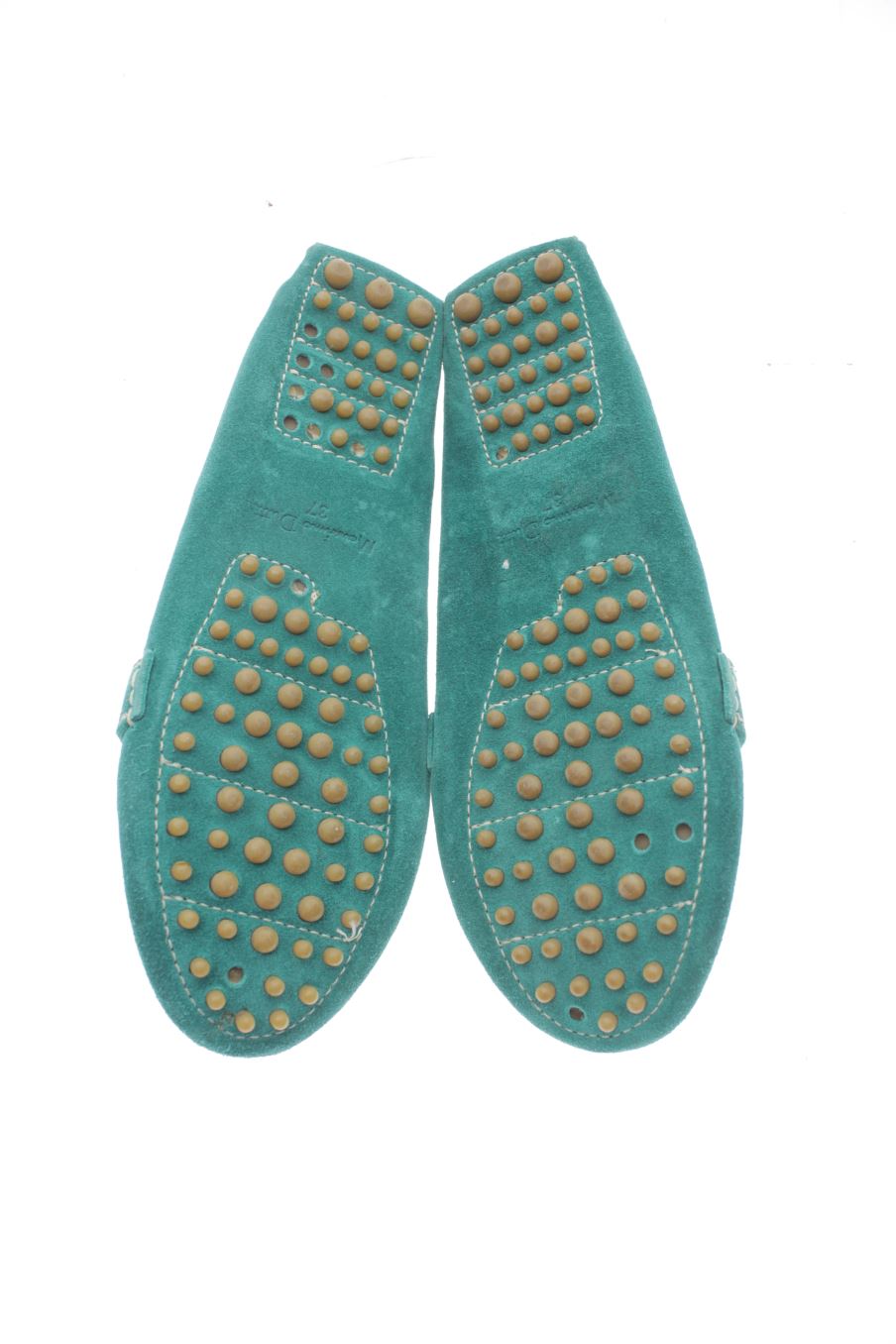 Zapatos planos de Massimo Dutti de la talla 37, de color verde de
