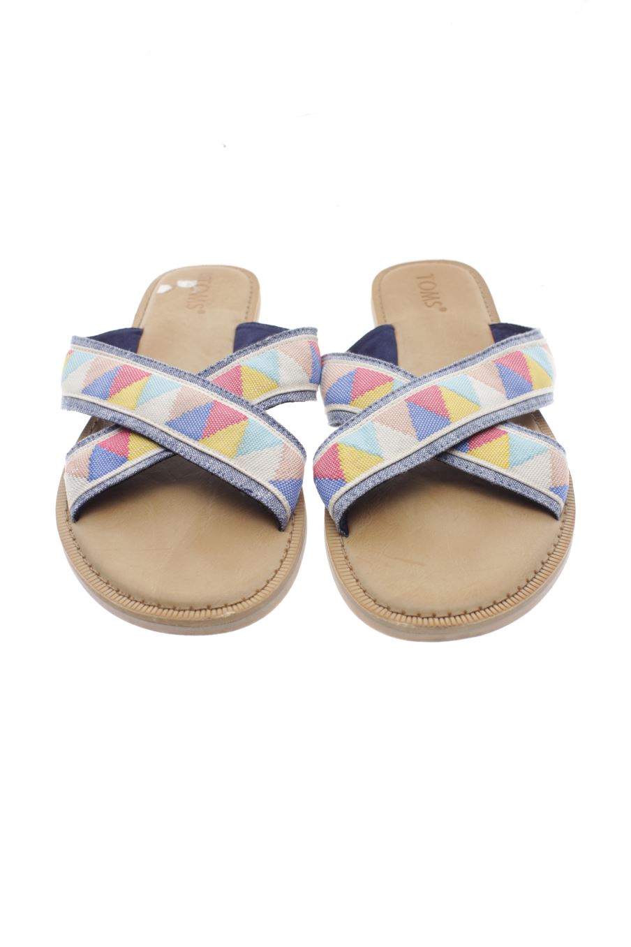 Sandalias planas de TOMS de la talla 39, de color estampado de