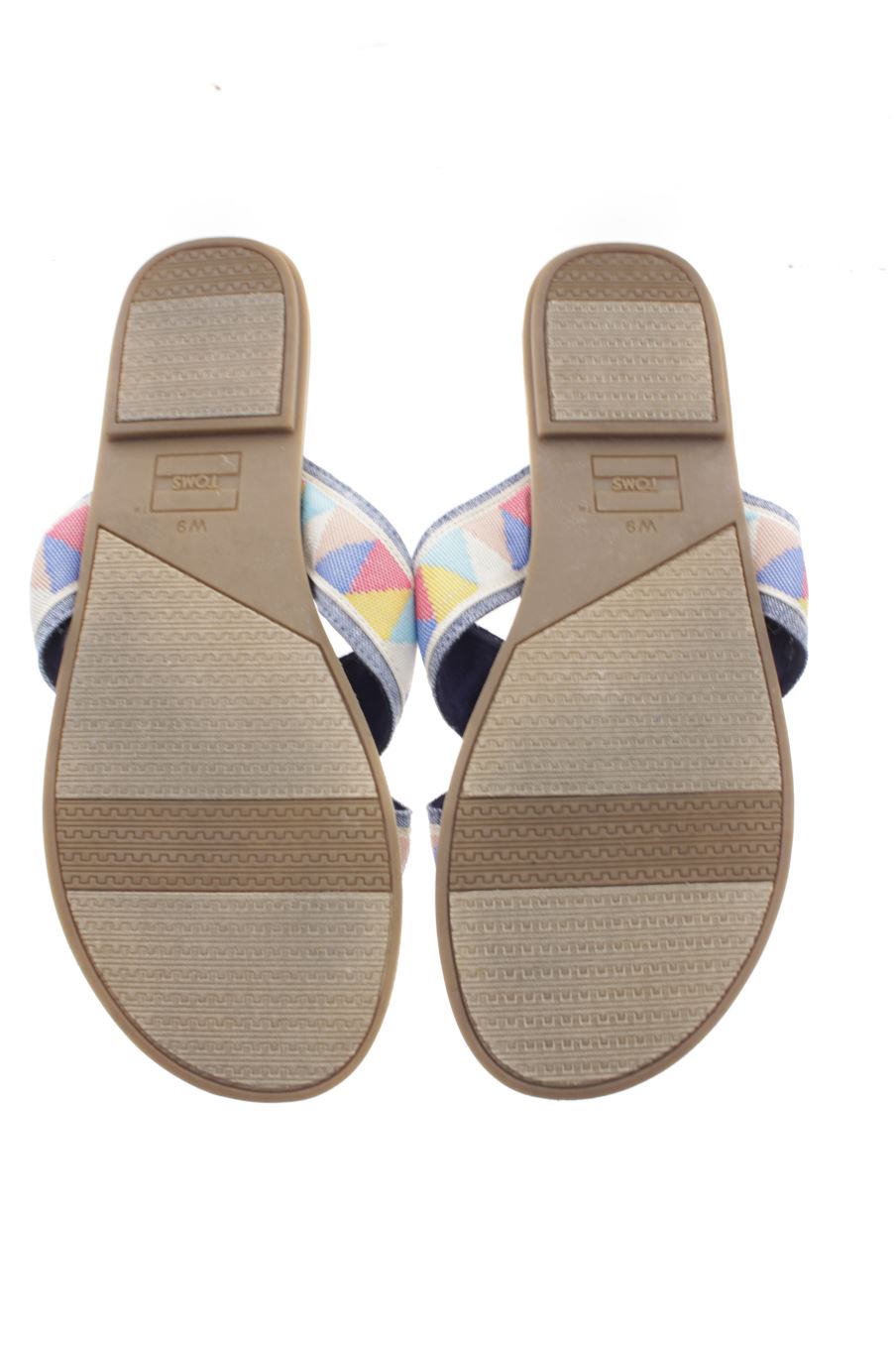 Sandalias planas de TOMS de la talla 39, de color estampado de