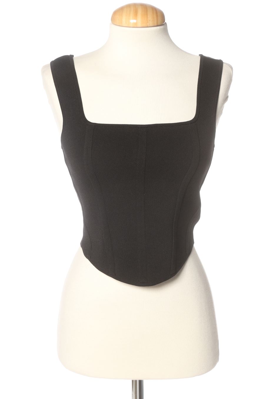 Top de Zara de la talla M, de color negro