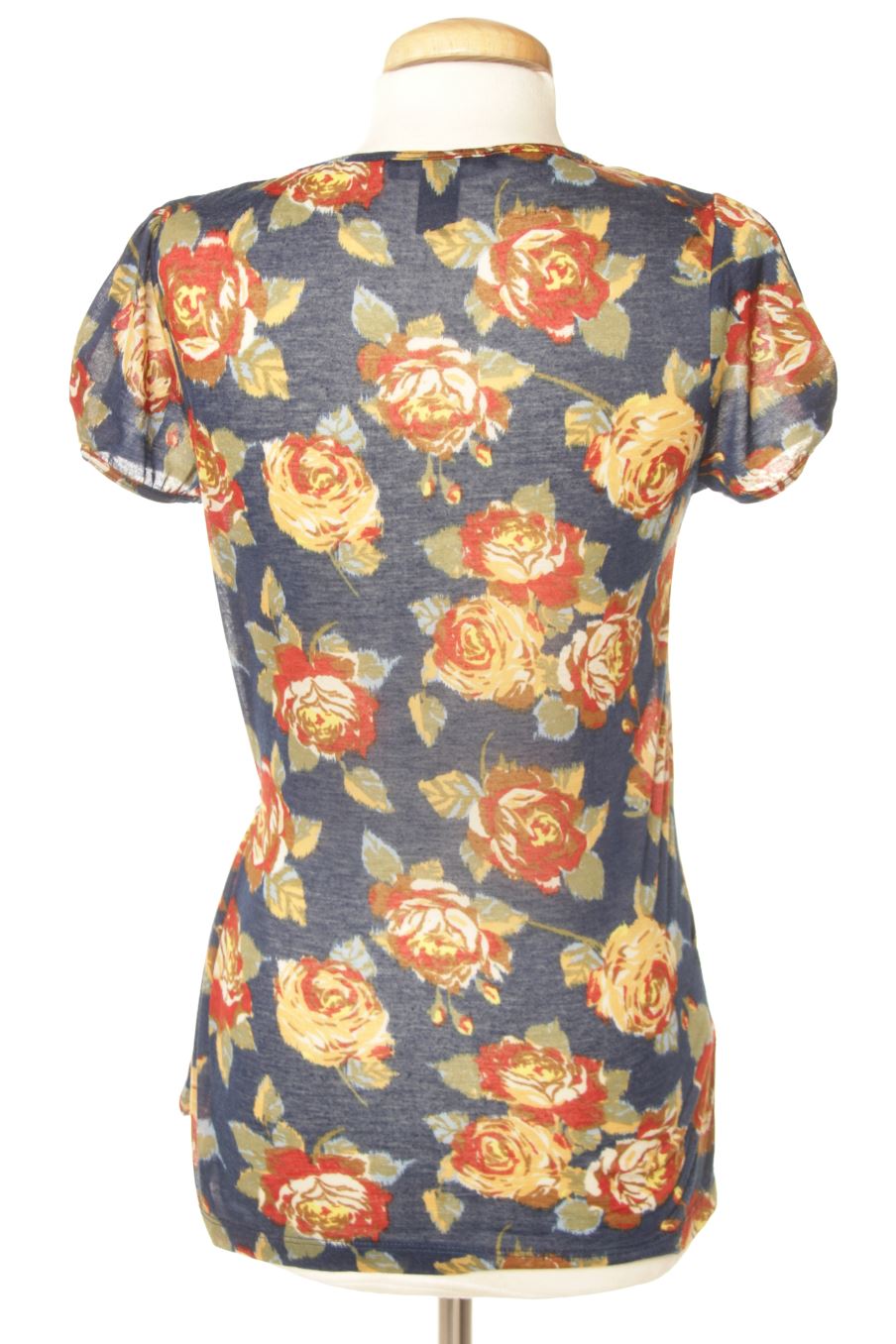 Kurzärmelige Bluse von Mango Größe S, Farbe Geblümt, für