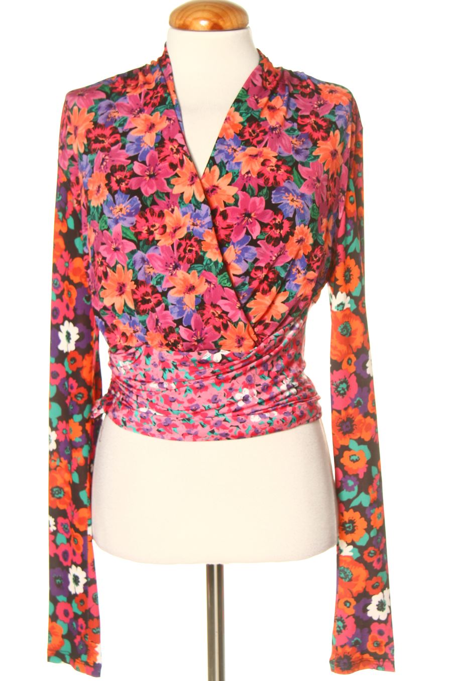 Blouse à manches longues Zara de la taille S, de couleur fleurs