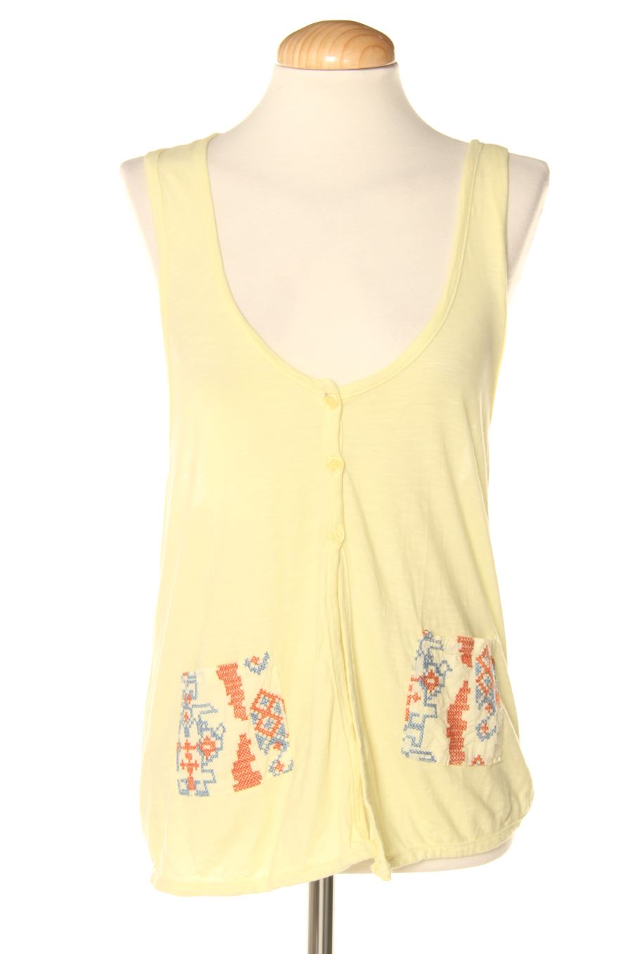 Top de Made in italy de la talla S, de color amarillo