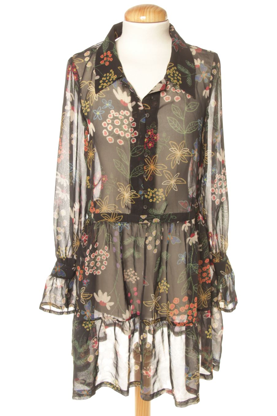Robe casual Mango de la taille XS, de couleur fleurs