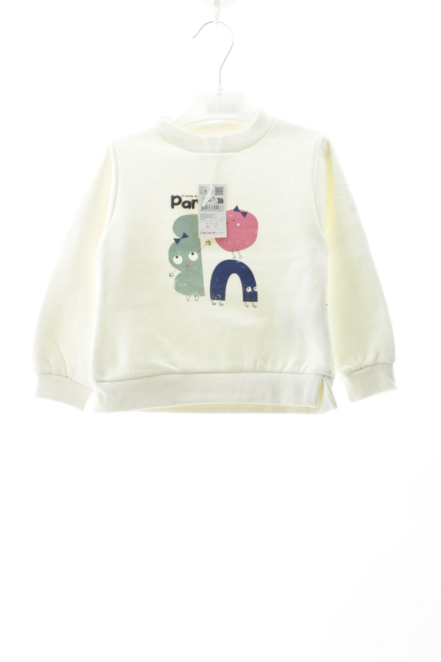 Sweatshirt ZY de la taille 18 mois avec une étiquette