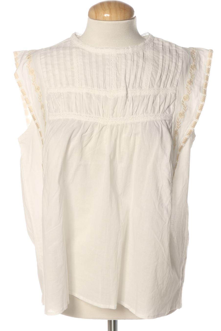 Blouse à manches courtes dorado de la taille S, de couleur blanc
