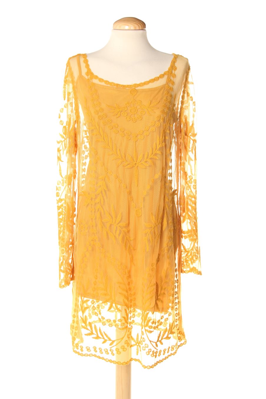 Vestido casual de H&M de la talla 40, de color mostaza