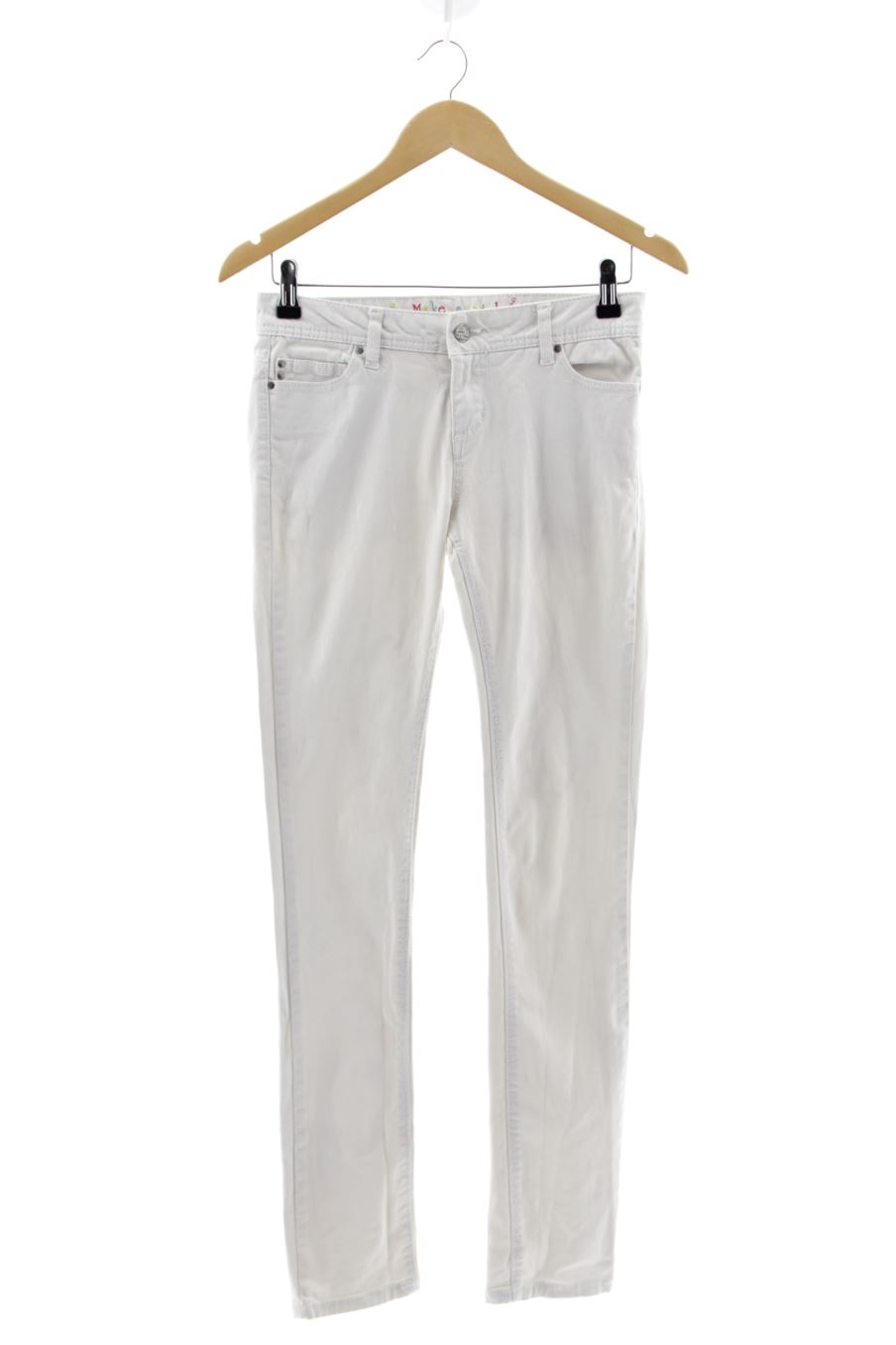 Vaqueros de Cache cache de la talla 34, de color blanco de ropa vaquera