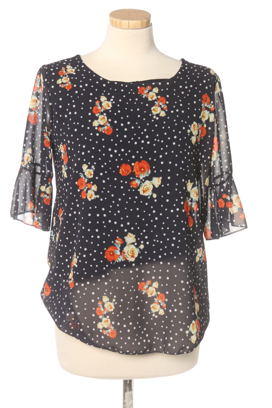 Blusa de manga corta de Made in italy de la talla S, de color flores
