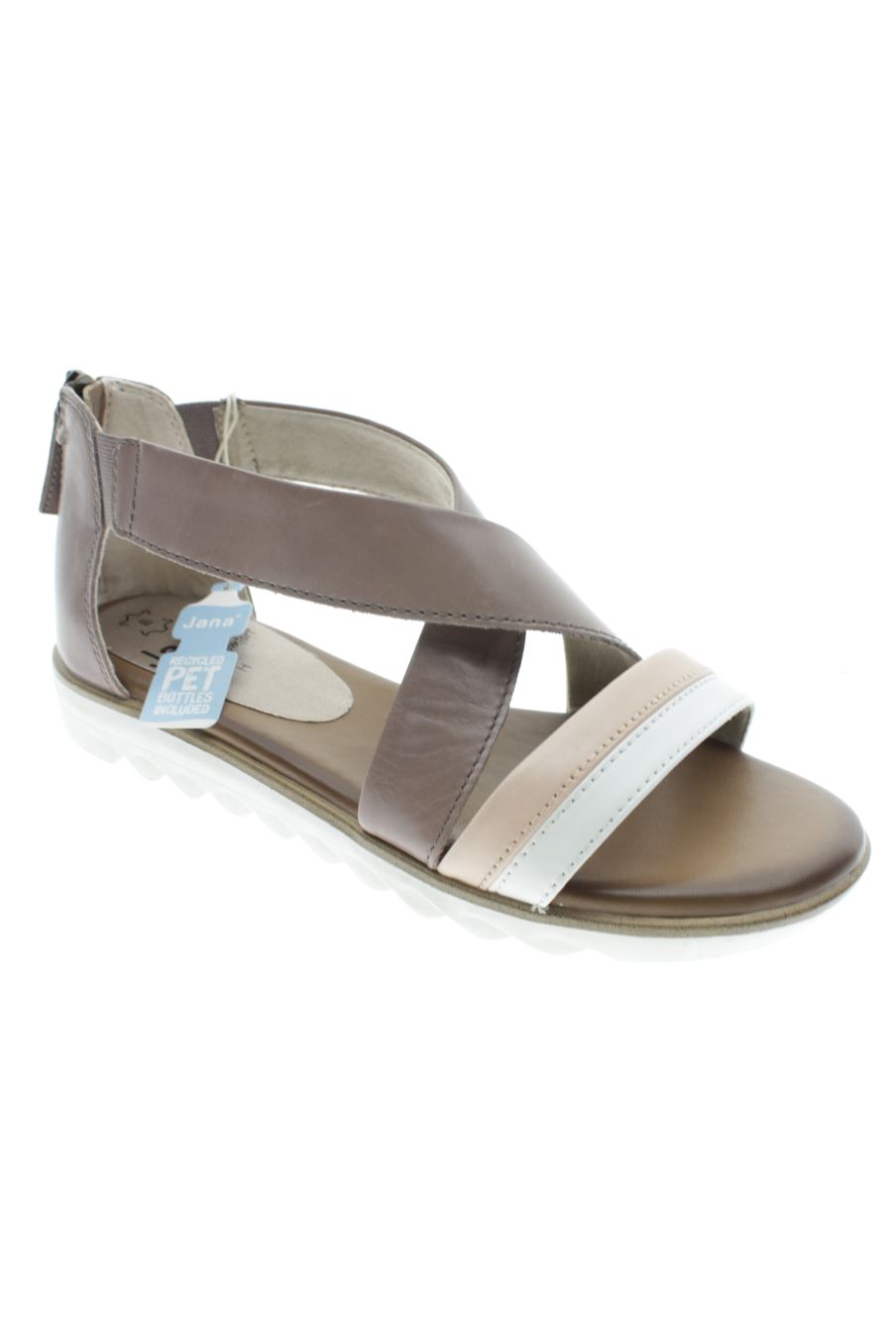 Flache Sandalen von Jana in der Grösse 40, in der Farbe grau aus
