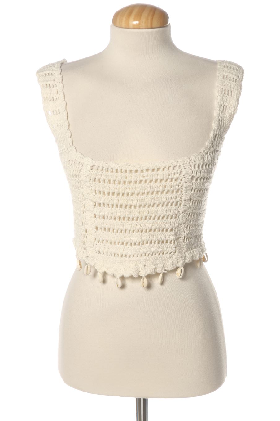 Aufwändiges Top von Bershka Größe S, Farbe Weiss, für