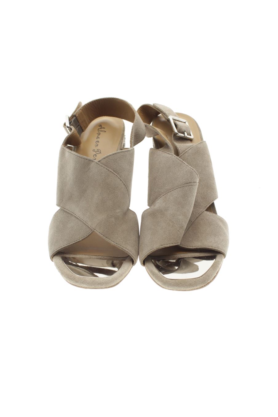 Sandalias tacon de Alma En Pena. de la talla 39, de color gris de