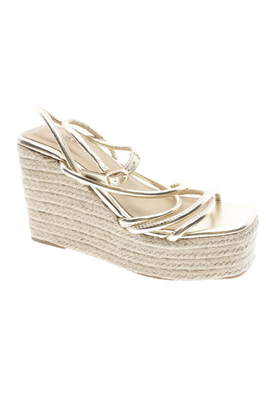 Plataformas de Alta Moda de la talla 37, de color dorado de