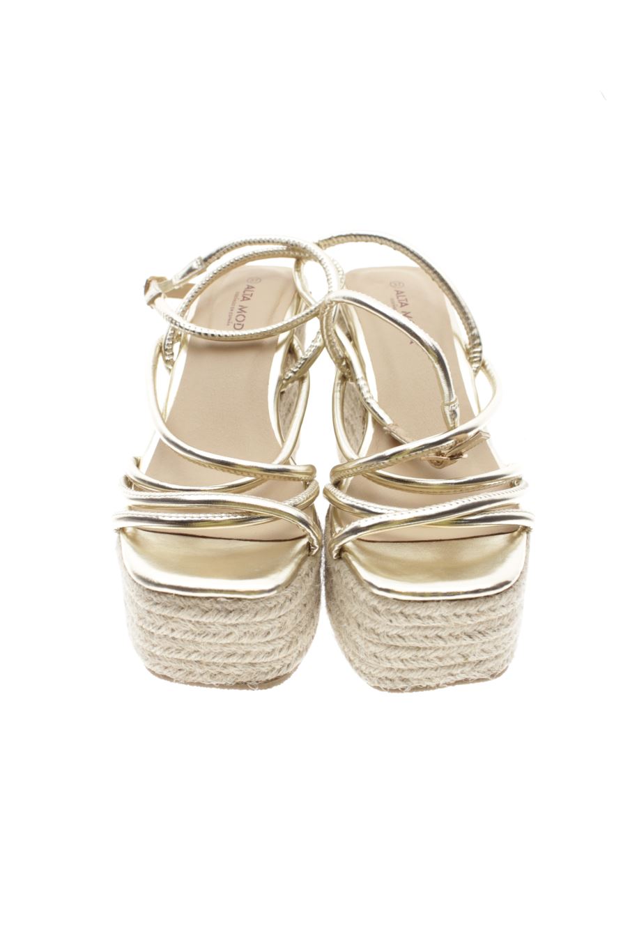 Plataformas de Alta Moda de la talla 37, de color dorado de