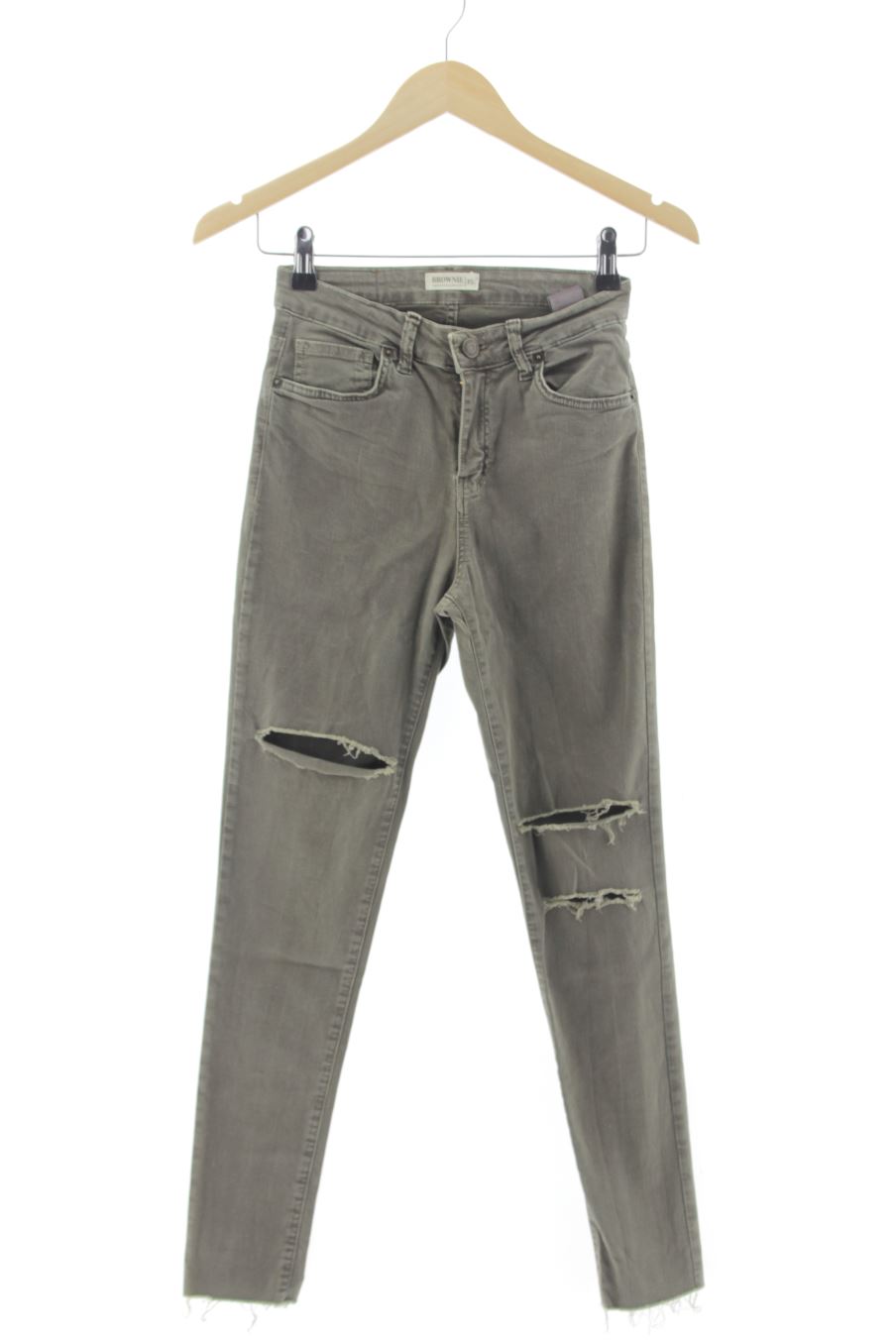 Jeans Brownie de la taille XS, de couleur vert de denim