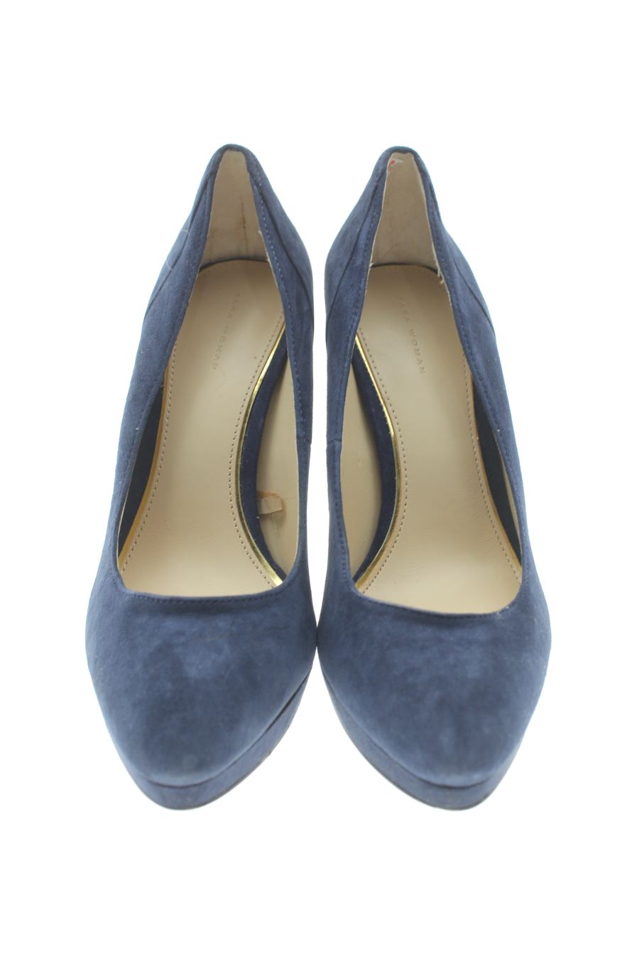 Zapatos de tacon de Zara de la talla 36, de color azul marino de