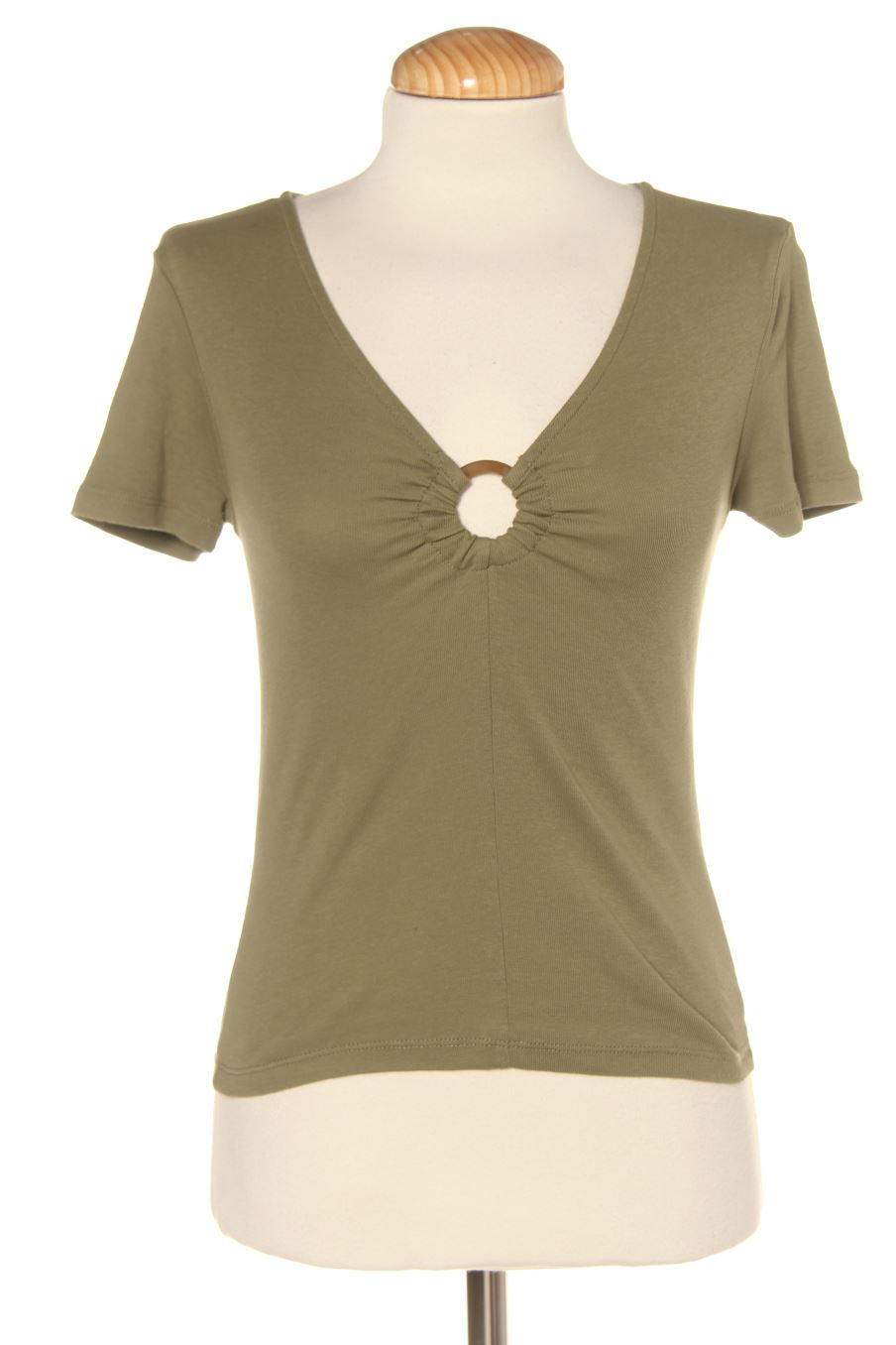 T-Shirt von Mango Größe XS, Farbe Grün, für