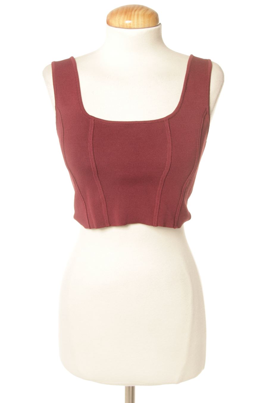 Top Zara de la taille S, de couleur bordeaux