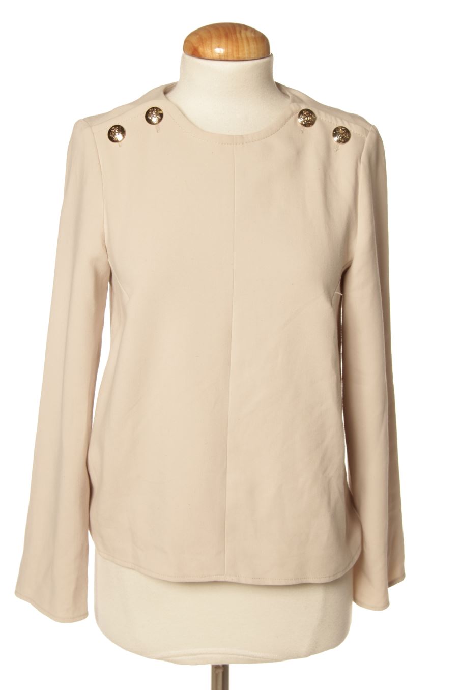 Blouse à manches longues Sfera de la taille S, de couleur beige