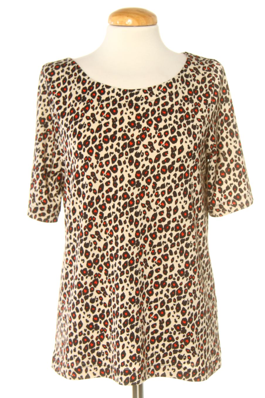 Blusa de manga corta de PERCENTIL de la talla Única, de color animal print