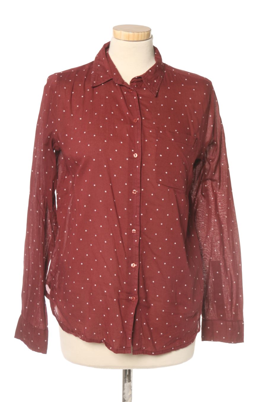 Camisa de Sfera de la talla M, de color burdeos