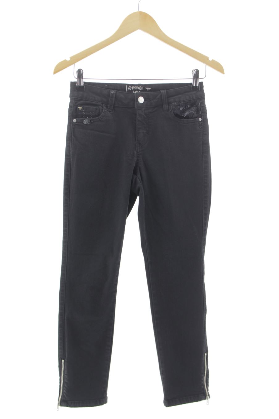 Jeans La mode est a vous de la taille 36, de couleur noir de denim