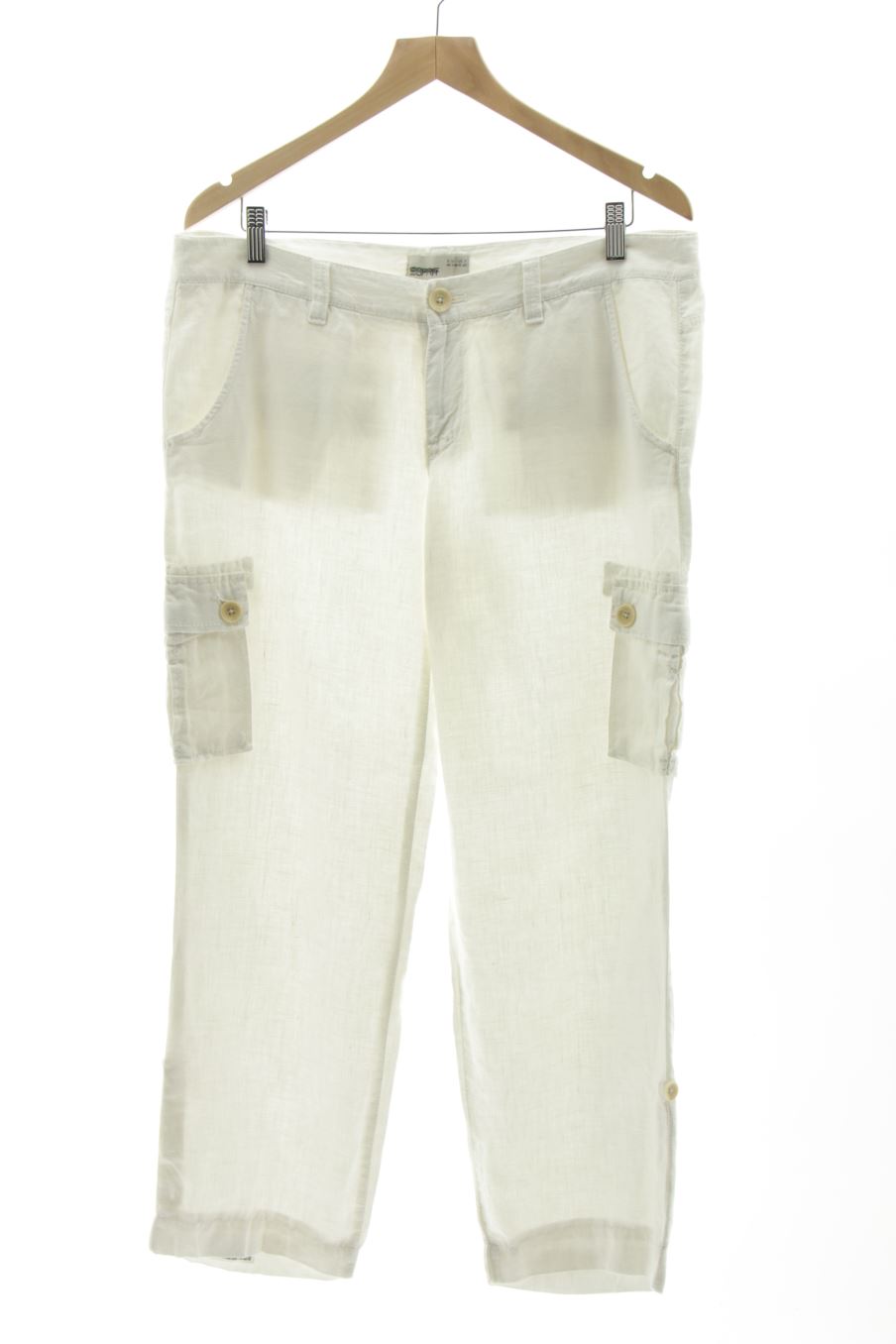 Pantalon Esprit de la taille 44, de couleur blanc