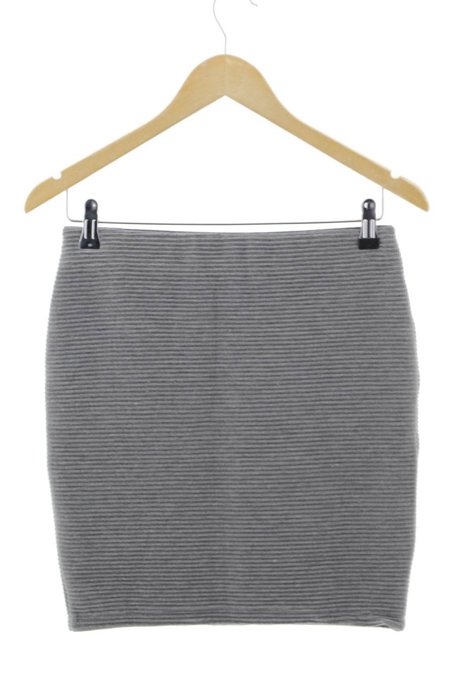 Jupe Bershka de la taille L, de couleur gris