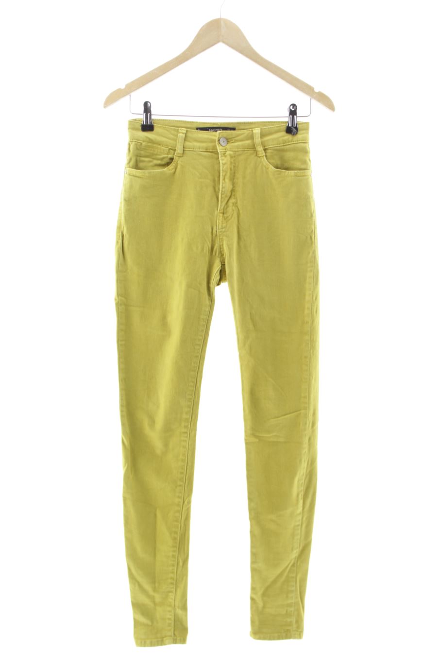 Vaquero de Mango de la talla 34, de color verde de ropa vaquera