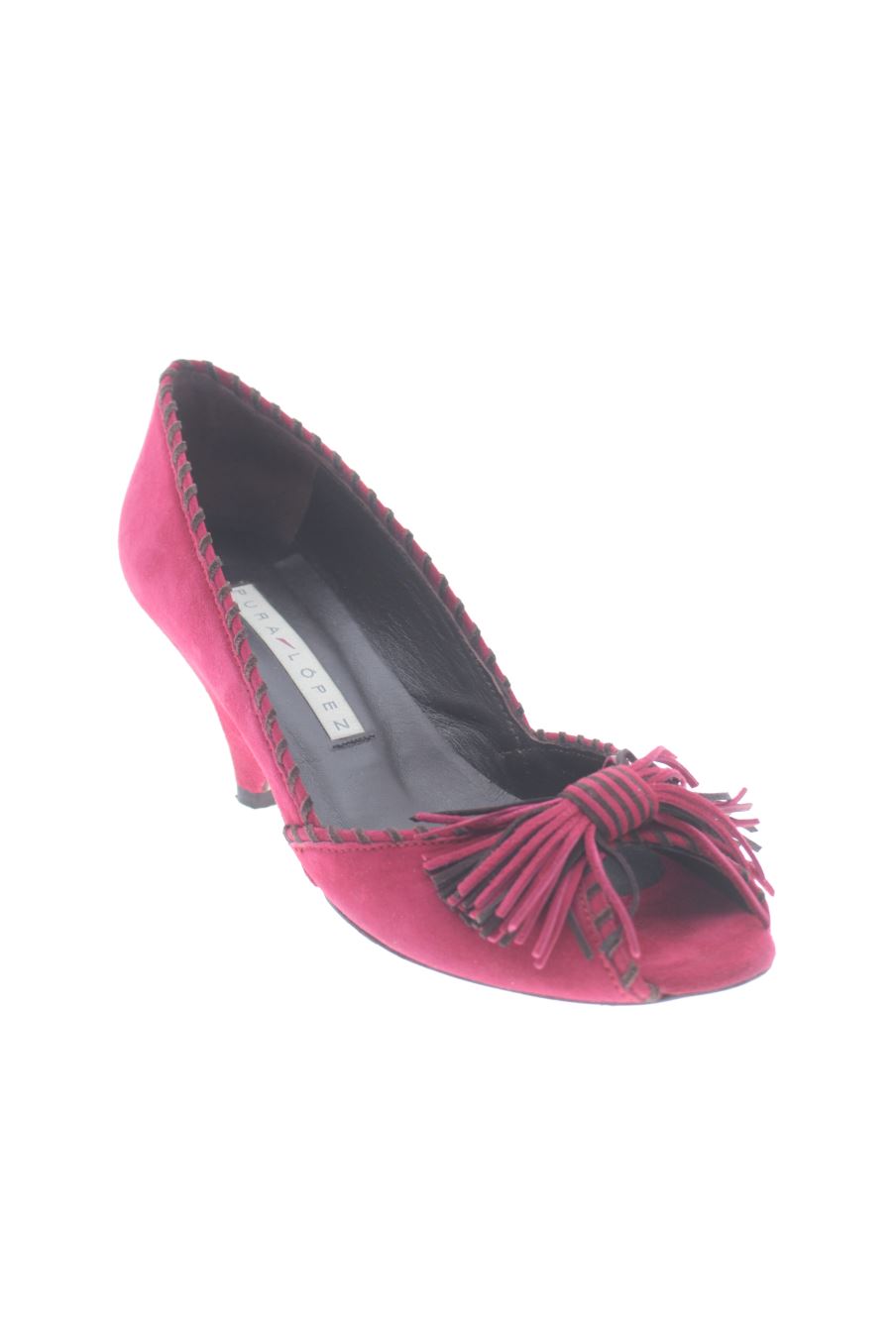 Zapatos de tacon de Pura Lopez de la talla 37, de color rosso