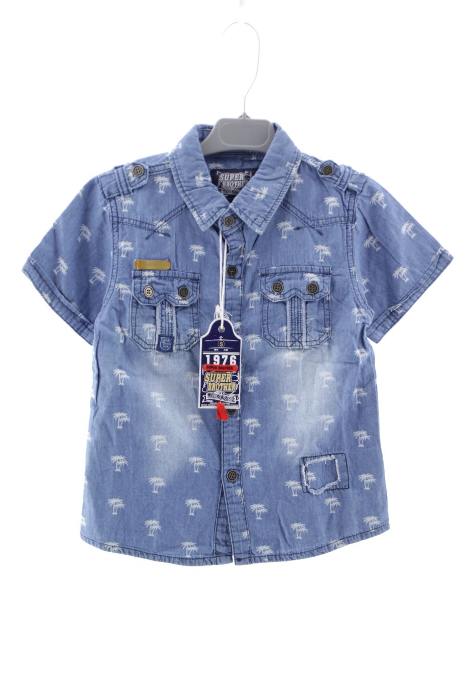 Camisa de manga corta de Super brother de la talla 8 años con etiqueta