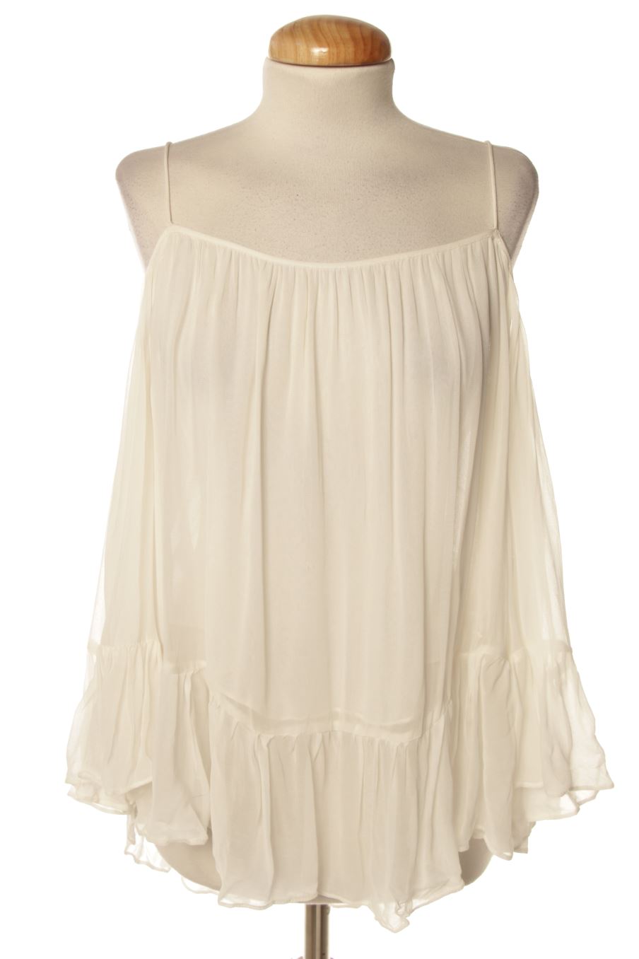 Blusa de manga larga de Trafaluc de la talla M, de color blanco