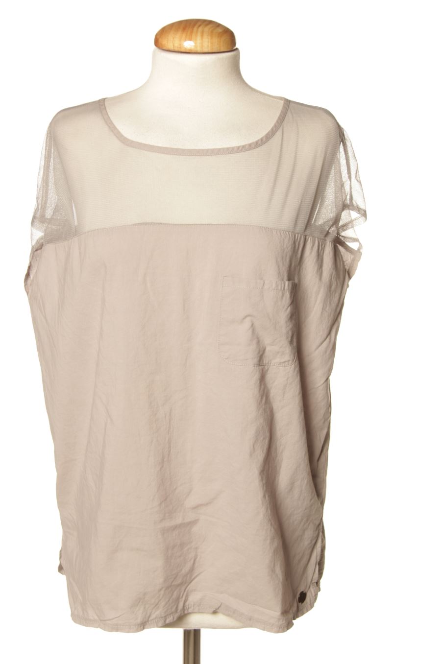 Kurzärmelige Bluse von Tiffosi Größe S, Farbe Grau, für