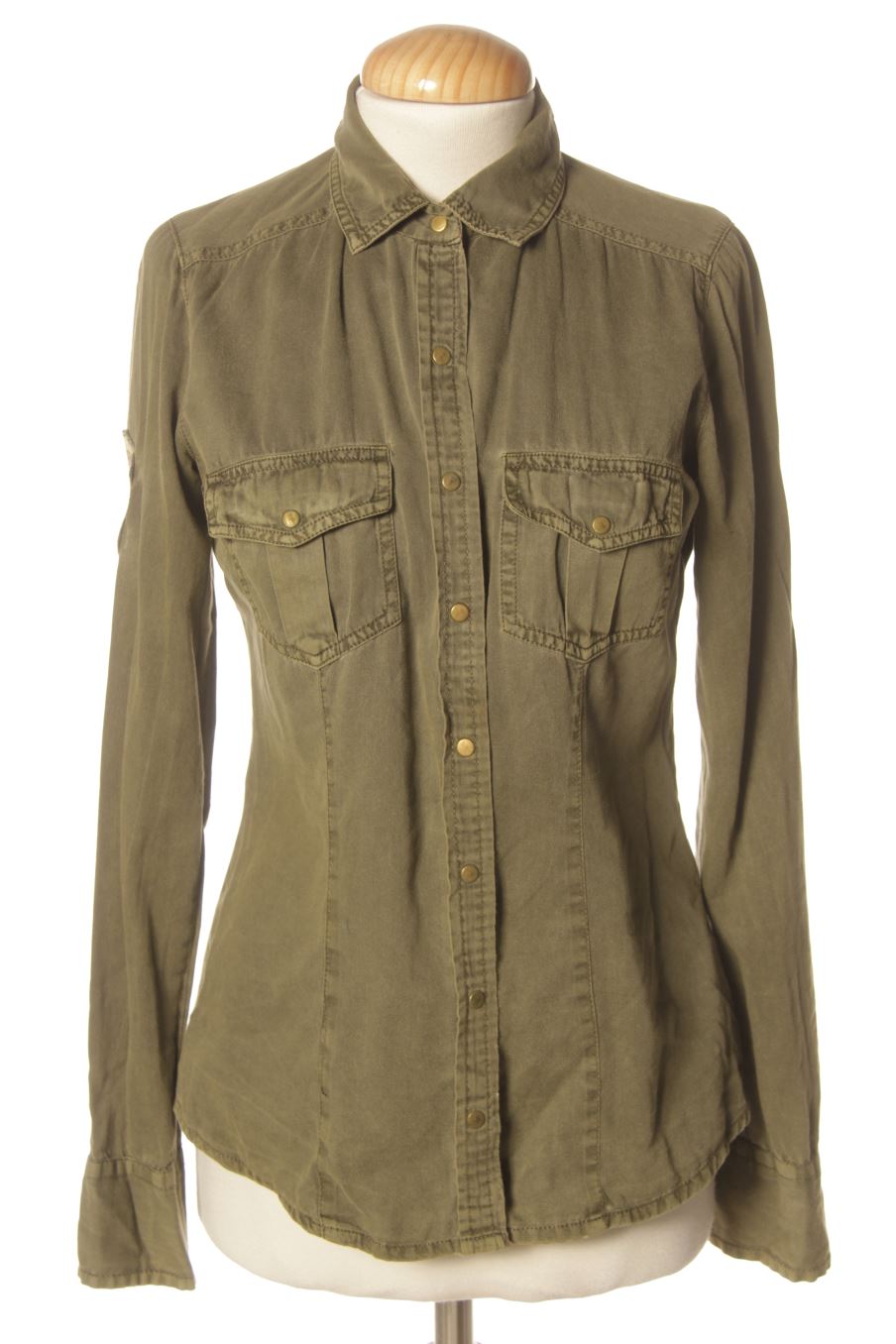 Camicia de Stradivarius de la talla S, de color verde