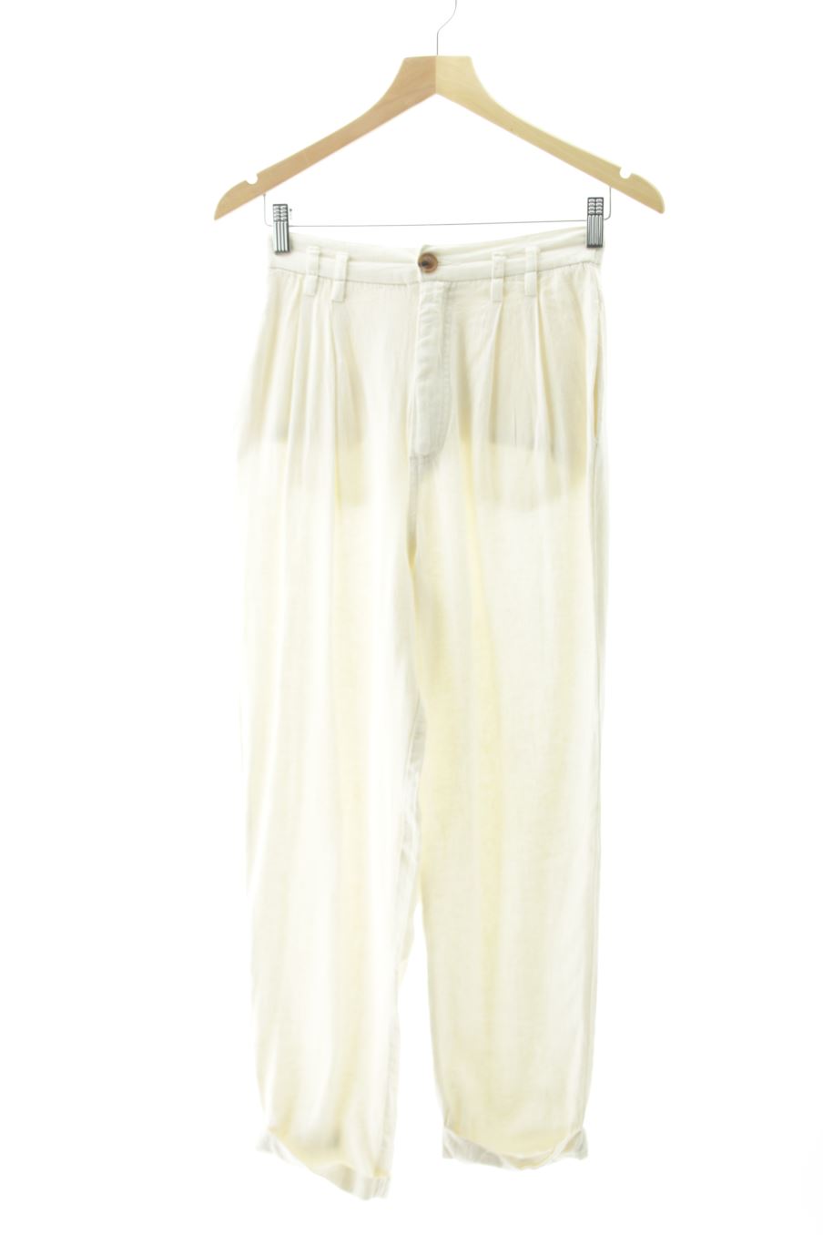 Pantaloni de Zara de la talla XS, de color bianco
