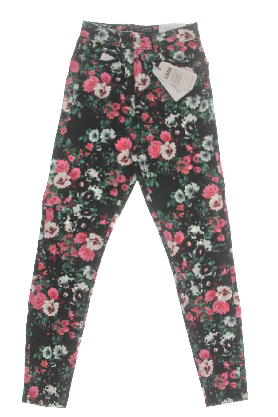 Vaqueros de Stradivarius de la talla 38, de color flores de ropa vaquera