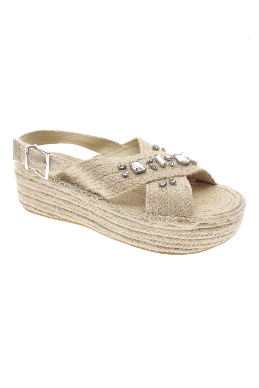 Plataformas de Stradivarius de la talla 40, de color beige de