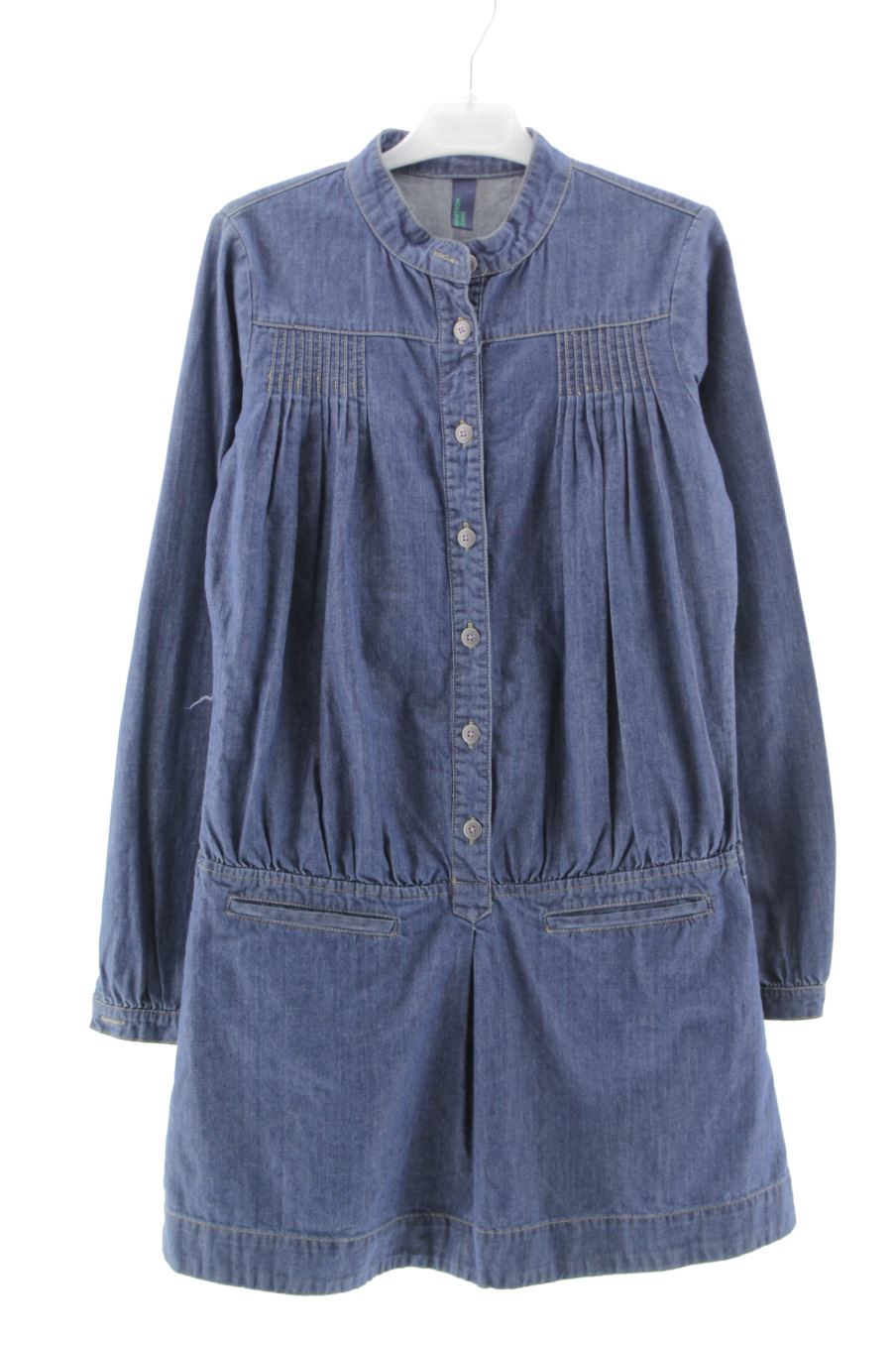 Vestido sport de Benetton de la talla 10 años de denim de segunda mano