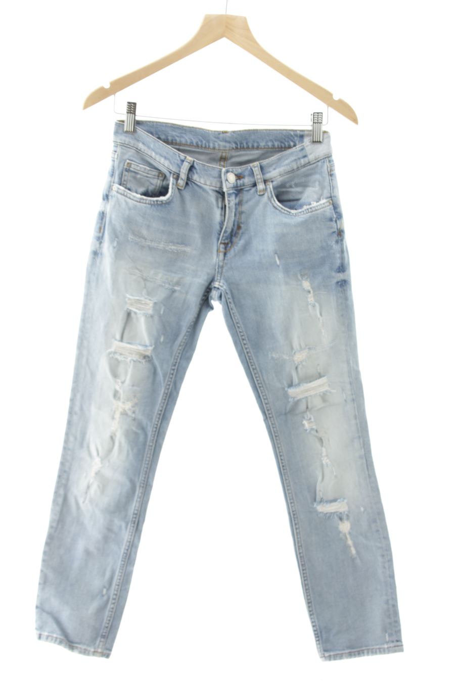 Jeans Zara de la taille XS, de couleur bleu de denim